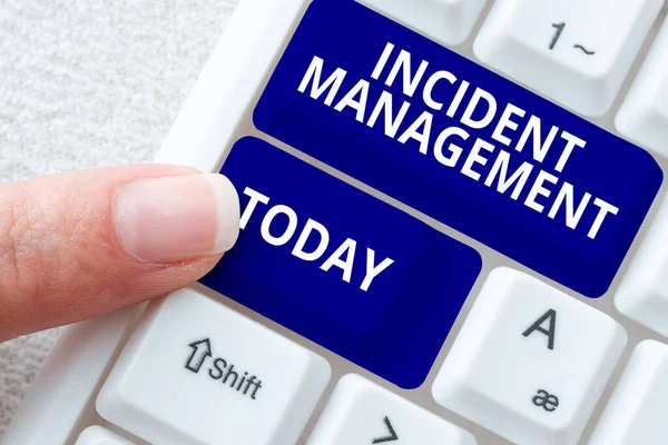 Inspiratie Toont Teken Incident Management Word Written Process Return Service — Stockfoto
