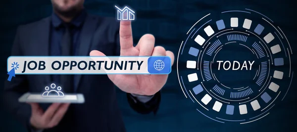 Conceptual Display Job Opportunity Internet Concept Opportunity Employment Chance Get — Fotografia de Stock