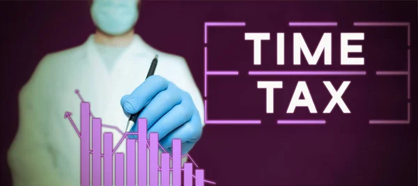 Escribir Mostrando Texto Time Tax Concepto Internet Cuando Los Contribuyentes —  Fotos de Stock
