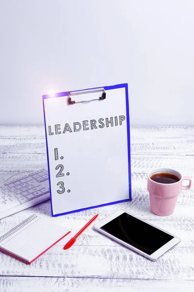 Натхнення Показує Знак Лідерство Бізнес Підхід Здатність Діяльність Участю Лідерів — стокове фото