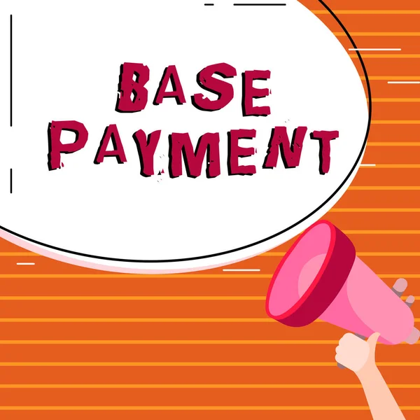 Conceptual Display Base Payment Concept Meaning Amount Pay Standard Work — Foto Stock