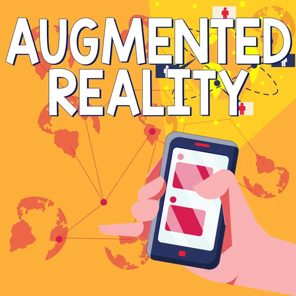 Inspiration Showing Sign Augmented Reality Business Approach Technology Imposes Computer — Stock fotografie