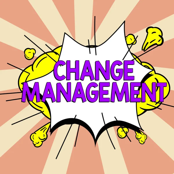 Text Showing Inspiration Change Management Internet Concept Replacement Leadership Organization — Foto Stock
