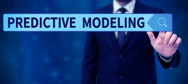 Tekenen Weergeven Van Voorspellende Modellering Word Written Maintenance Strategy Driven — Stockfoto