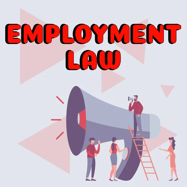 Hand Writing Sign Employment Law Conceptual Photo Deals Legal Rights — Photo
