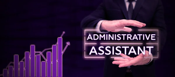 Writing Displaying Text Administrative Assistant Business Overview Administration Support Specialist — Stock Fotó