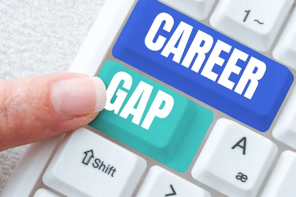 Inspiration Showing Sign Career Gap Business Approach Scene You Stop — Stock Photo, Image
