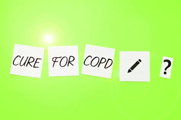 Text Sign Showing Cure Copd Word Written Medical Treatment Chronic — Stok fotoğraf