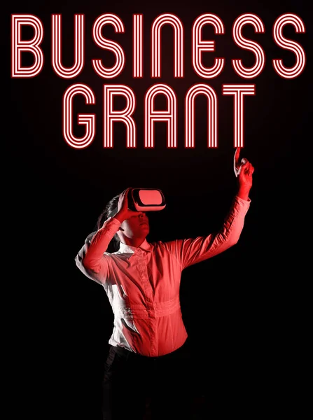 Σύμβολο Κειμένου Δείχνει Business Grant Word Γράφτηκε Για Τις Στρατηγικές — Φωτογραφία Αρχείου