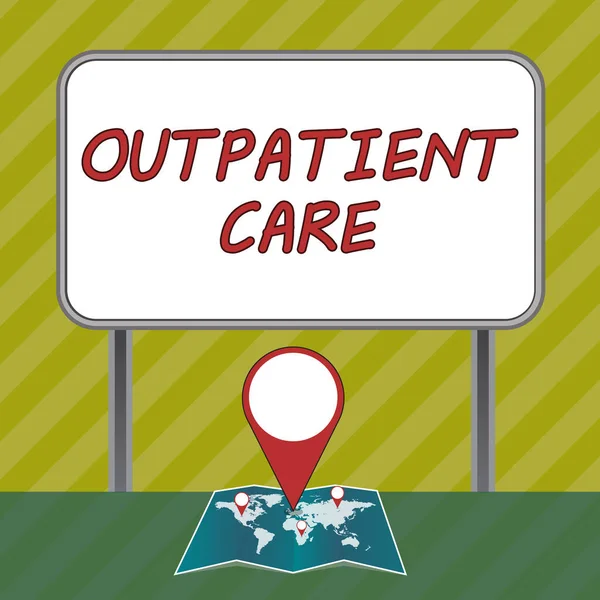 Text Caption Presenting Outpatient Care Internet Concept Final Result Something — Stockfoto