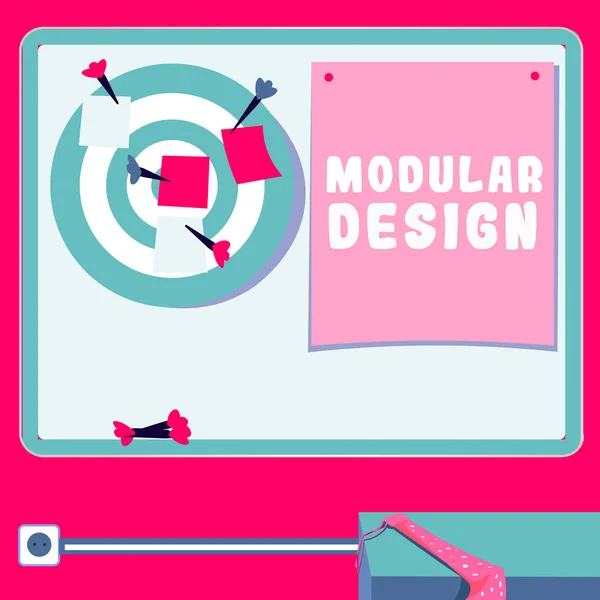 Handskrift Text Modulär Design Word Skrivet Produkt Design För Att — Stockfoto