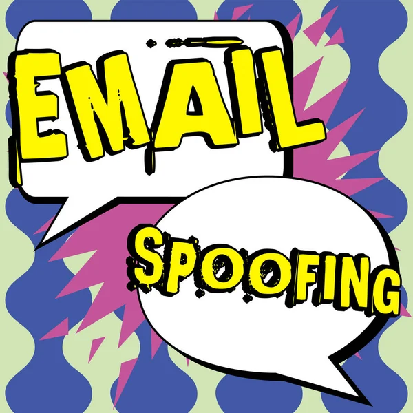 Εγγραφή Εμφάνισης Κειμένου Email Spoofing Επιχειρηματική Προσέγγιση Εξασφαλίσει Την Πρόσβαση — Φωτογραφία Αρχείου