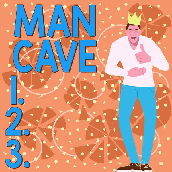 Conceptuele Weergave Man Cave Concept Betekent Een Kamer Ruimte Gebied — Stockfoto