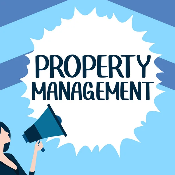 Conceptual Caption Property Management Conceptual Photo Overseeing Real Estate Preserved — Fotografia de Stock