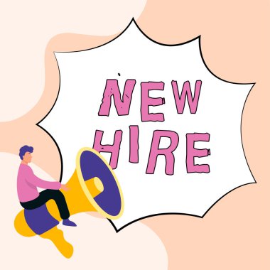 Writing displaying text New Hire, Business showcase someone who has not previously been employed by the organization