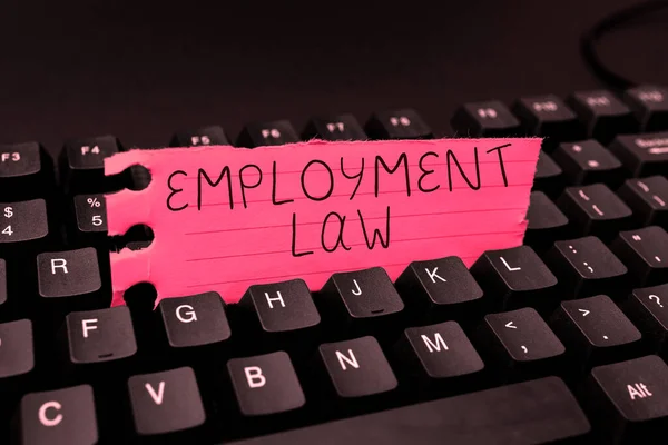Inspiration Showing Sign Employment Law Business Overview Deals Legal Rights — Foto Stock