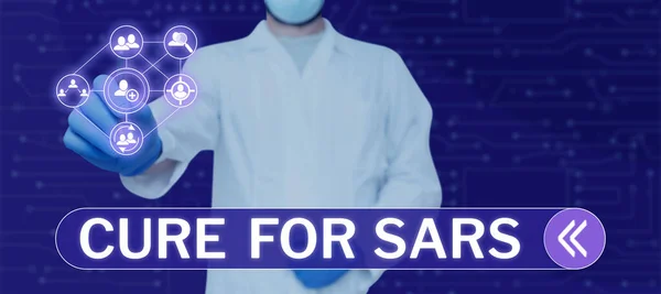 Conceptual Display Cure Sars Business Concept Medical Treatment Severe Acute — Photo