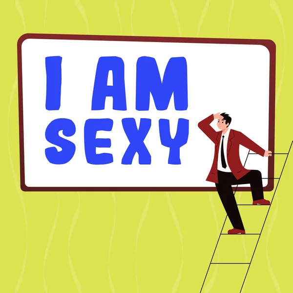 Sign Displaying Sexy Conceptual Photo Feeling Attraction Awareness Beauty — Stockfoto
