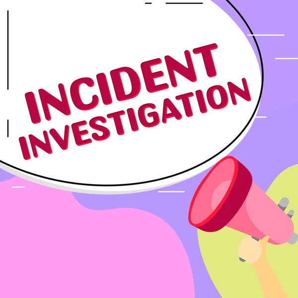 Inspiracja Wykazująca Oznaki Incident Investigation Concept Znaczenie Odpowiedzialne Integralność Incident — Zdjęcie stockowe