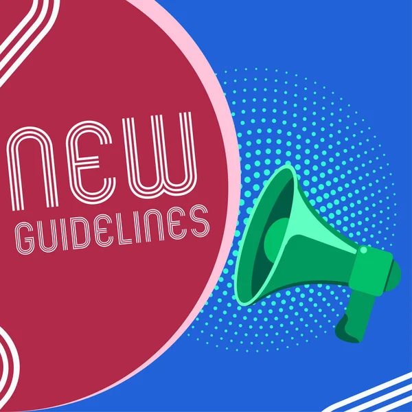 Sign Displaying New Guidelines Business Approach New List Goals Achieved — Stok fotoğraf