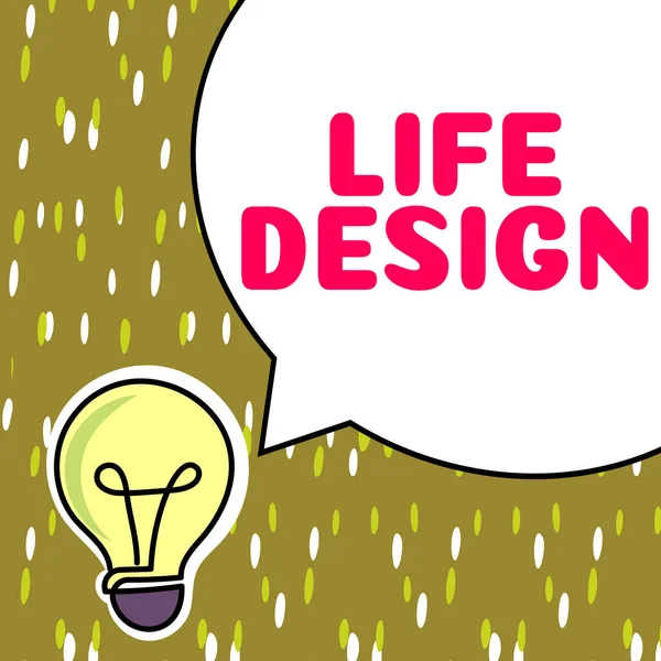 Text Sign Showing Life Design Business Approach Balance How You —  Fotos de Stock