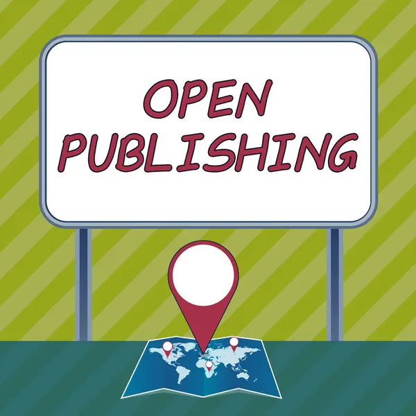 Text Caption Presenting Open Publishing Business Concept Online Access Many — Foto de Stock