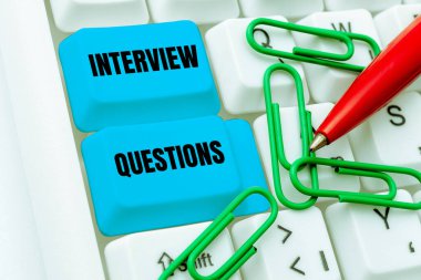 Röportaj Sorularını sunan metin başlığı, İş Genel Görünümü Bir röportaj sırasında sorulduğu veya sorulduğu tipik konu