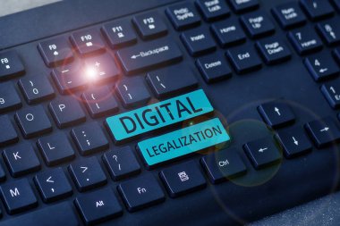 Handwriting text Digital Legalization, Conceptual photo accompanied by technology or by instructional practice