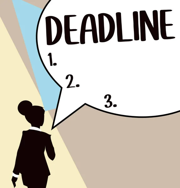 Conceptual Display Deadline Concept Meaning Period Time Which Something Must — Fotografia de Stock