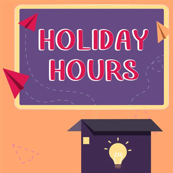 Writing Displaying Text Holiday Hours Business Concept Bonus Payment Employee — Stockfoto