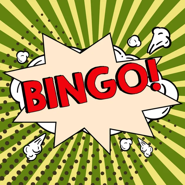 Conceptual Caption Bingo Conceptual Photo Game Chance Which Each Player — Stock Photo, Image