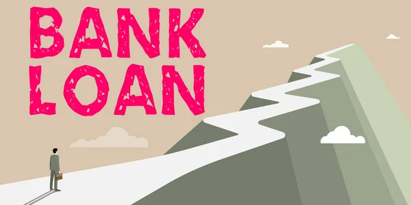 Inspiration showing sign Bank Loan, Business idea an amount of money loaned at interest by a bank to a borrower