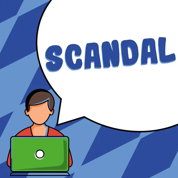 Inspiration Showing Sign Scandal Business Approach Action Event Regarded Morally — Stockfoto