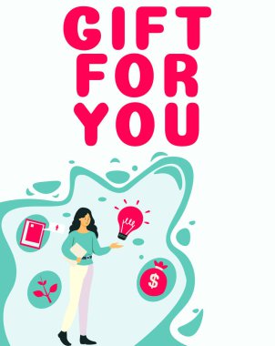 Conceptual display Gift For You, Word Written on To receive a present surprise special occasion appreciation