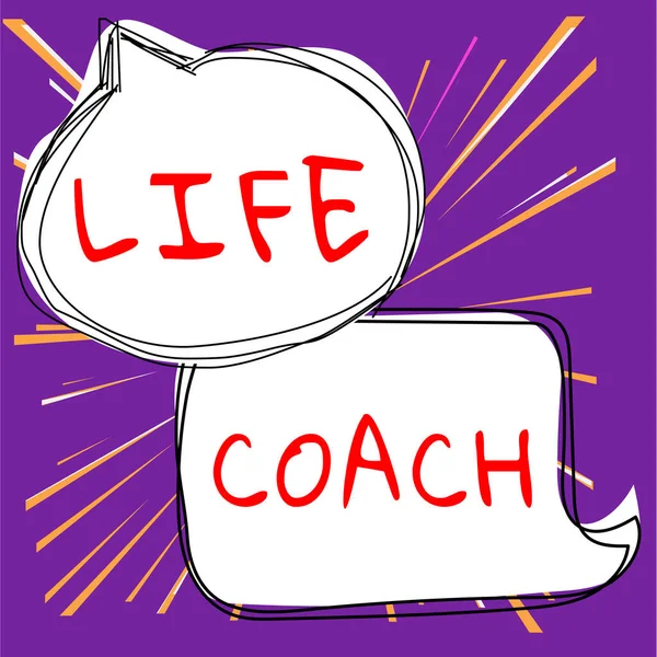 Sign Displaying Life Coach Internet Concept Person Who Advices Clients — Stock Fotó