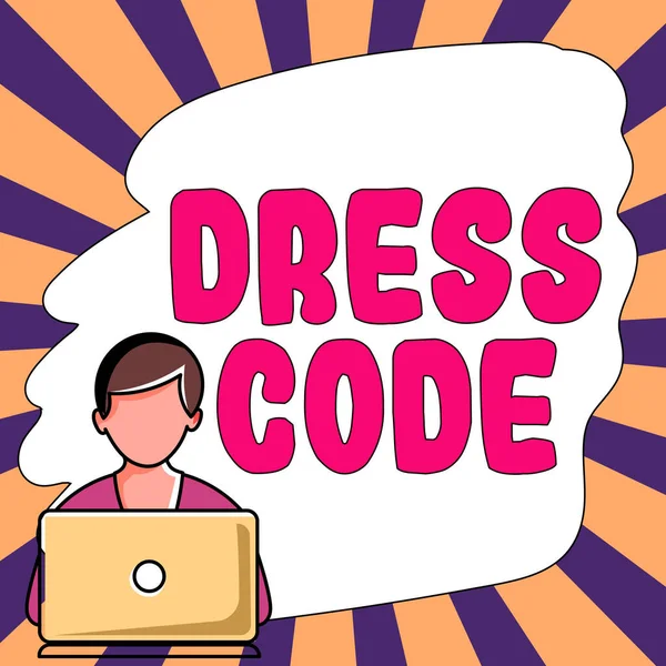 Conceptual Display Dress Code Business Showcase Accepted Way Dressing Particular — 스톡 사진