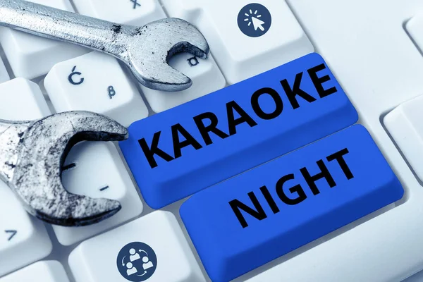 Conceptual Display Karaoke Night Business Idea Entertainment Singing Instrumental Music — Φωτογραφία Αρχείου