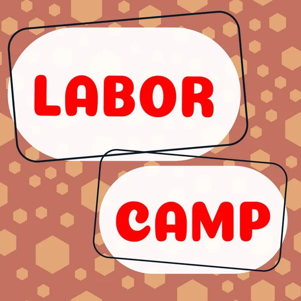 Conceptual Caption Labor Camp Business Idea Penal Colony Forced Labor — Stok fotoğraf