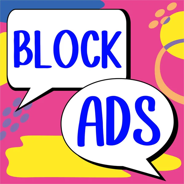 Hand Writing Sign Block Ads Word Program Remove Different Kinds — Zdjęcie stockowe