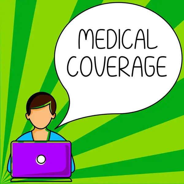 Text Caption Presenting Medical Coverage Word Inclusion Scope Insurance Policy — Stockfoto