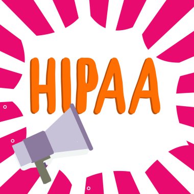 El yazısı metni Hipaa, Kısaltma Sözcüğü Sağlık Sigortası Taşınabilirliği anlamına gelir