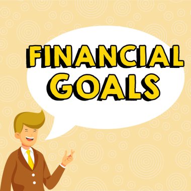 Mali Hedefleri sunan metin başlığı, iş fikri hedefleri genellikle belirli gelecekteki finansal ihtiyaçlar tarafından yürütülür