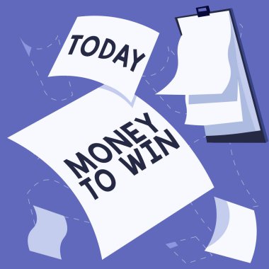 Conceptual display Money To Win, Internet Concept Calculating revenues are going to be obtained doing something