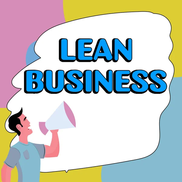 Sign Displaying Lean Business Concept Meaning Improvement Waste Minimization Sacrificing — Stock Photo, Image