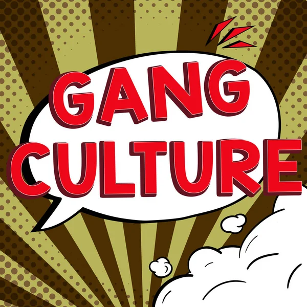 Inspiração Mostrando Sinal Gang Cultura Ideia Negócio Organização Particular Criminosos — Fotografia de Stock