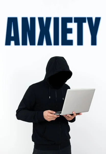 Conceptual display Anxiety, Business overview Excessive uneasiness and apprehension Panic attack syndrome