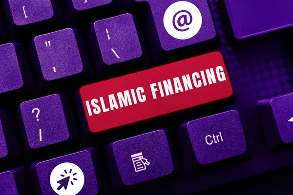 Texto Que Muestra Inspiración Financiamiento Islámico Concepto Que Significa Actividad —  Fotos de Stock
