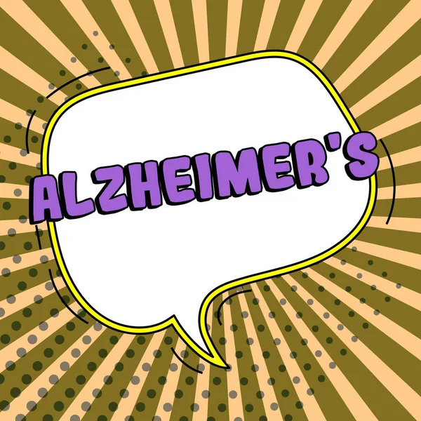 Text Showing Inspiration Alzheimers Word Progressive Mental Deterioration Can Occur — 图库照片