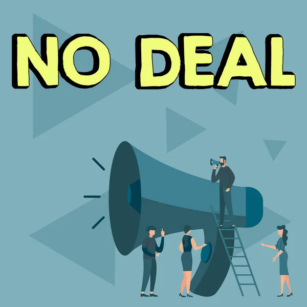 Sign Displaying Deal Word Negative Result Agreement Arrangement Business — Stock Fotó