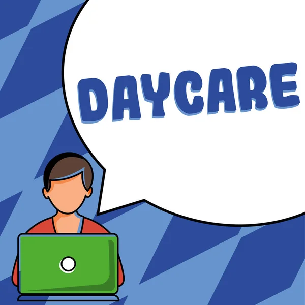 Text Showing Inspiration Daycare Business Showcase Offering Care Preschool Children — Fotografia de Stock
